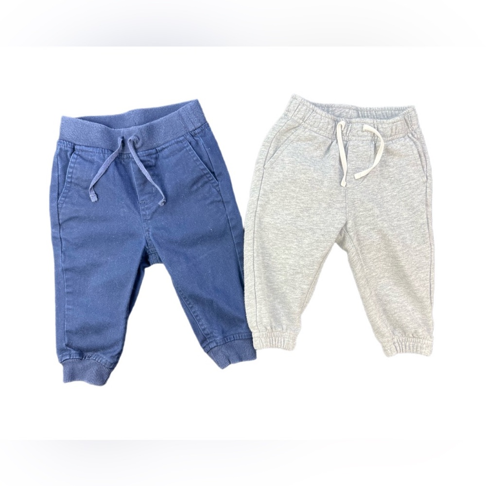 JANIE and JACK 2 Pair of Boys Jogger Style Pants - 6-12M